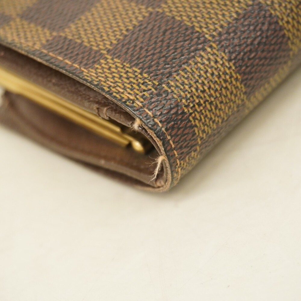Louis Vuitton Damier Portefeuille Viennois Wallet N61674 Ebene Women's - Picture 7 of 13